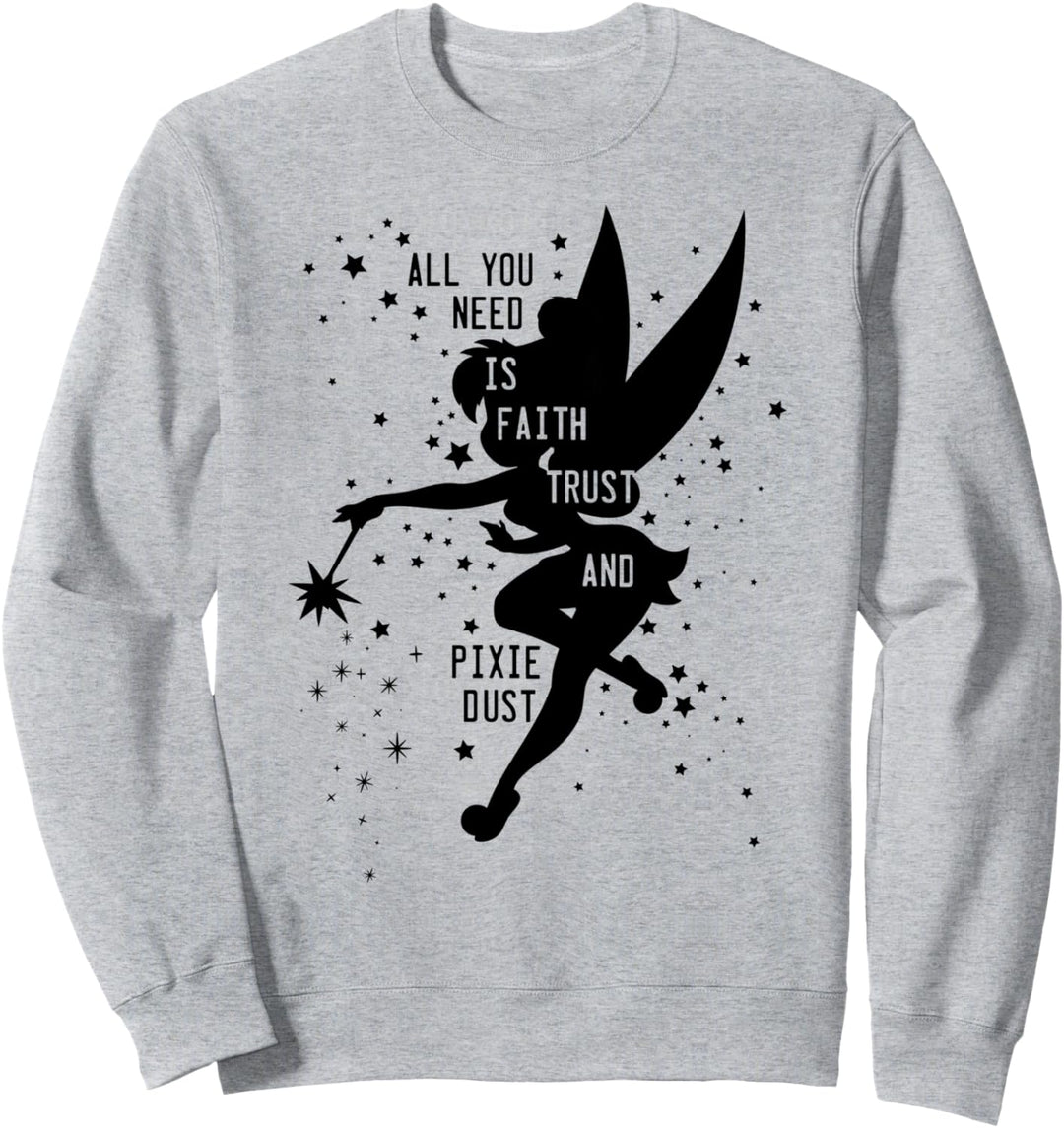 Disney Peter Pan Tinker Bell Pixie Dust Silhouette Sweatshirt