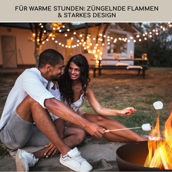 Blumfeldt Feuerschale, Tragbare Feuerschalen für den Garten, Outdoor Feuerstelle, Feuerschalen mit G