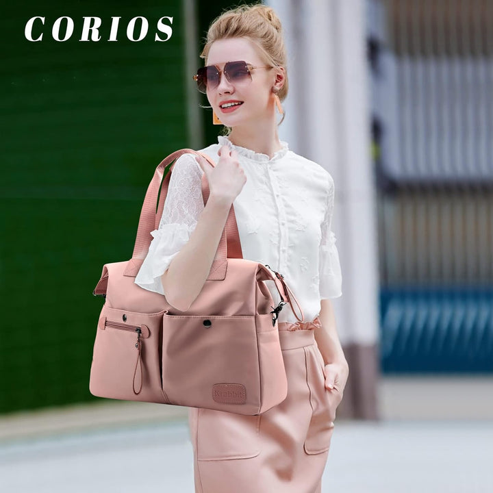 CORIOS Damen Schultertasche Nylon Handtasche Wasserdicht Henkeltasche Casual Umhängetasche Leicht To