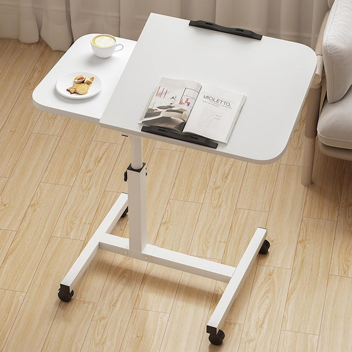 60×40Cm Laptoptisch Höhenverstellbar Betttisch Auf Rollen Mit Kippbarer Tischplatte & Kantenschutz B