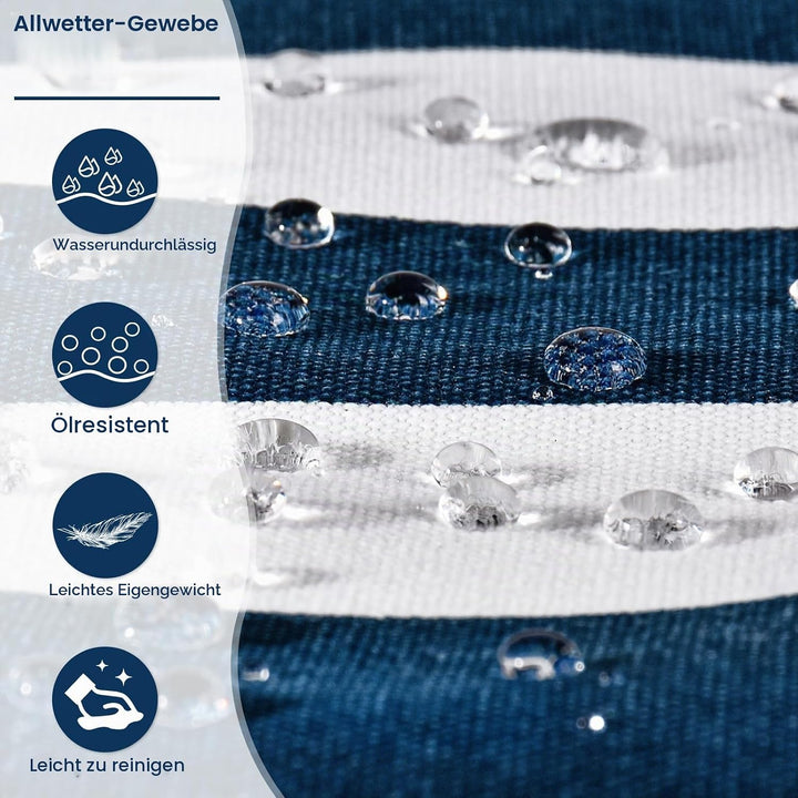 oscaurt Strandtasche Badetasche Wasserdicht Streifen Strandtasche XXL Familie mit Reissverschluss mi