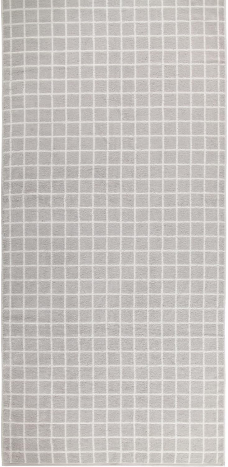 CAWÖ Home Handtücher Zoom Karo 123 Platin - 76 Saunatuch 80x200 cm, Saunatuch 80x200 cm