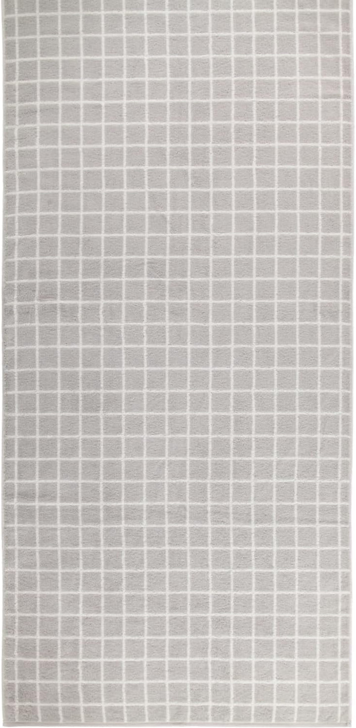 CAWÖ Home Handtücher Zoom Karo 123 Platin - 76 Saunatuch 80x200 cm, Saunatuch 80x200 cm