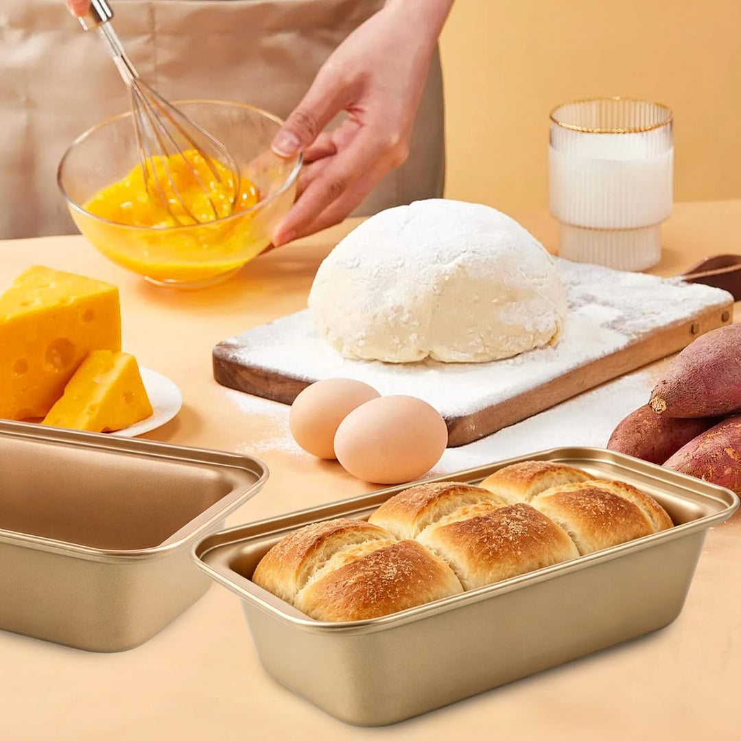 5 Stück Brotbackform Rechteckig Antihaft 25,2x13x6,2 cm | Kastenform Kohlenstoffstahl für Toast Kuch