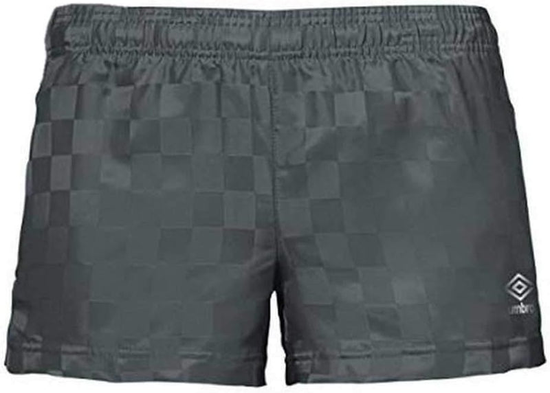 Umbro Damen Kurze Hose mit Schachbrettmuster Shorts XS Grau, XS Grau