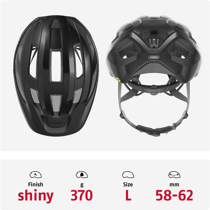 ABUS Rennradhelm Macator MIPS - Fahrradhelm für Einsteiger mit Schirm - geeignet für Zopfträger/-inn