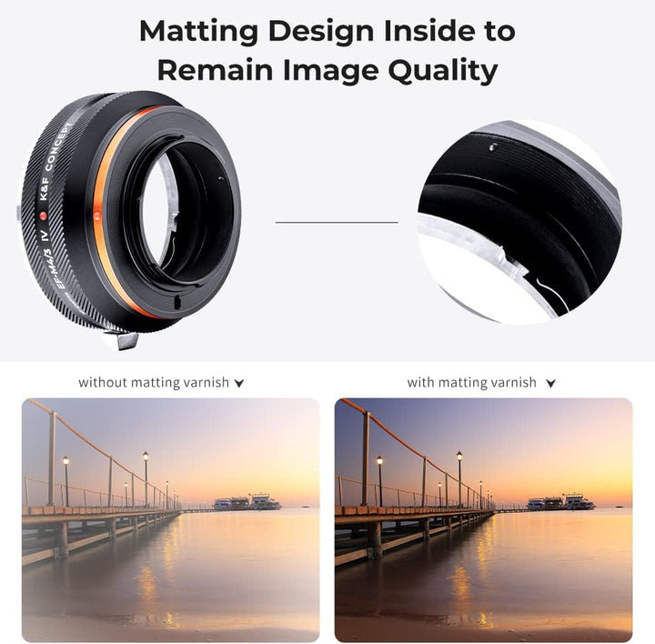 K&F Concept Lens Mount Adapter EOS-M4/3 IV Manueller Fokus Kompatibel mit Canon (EF/EF-S) Objektiv u