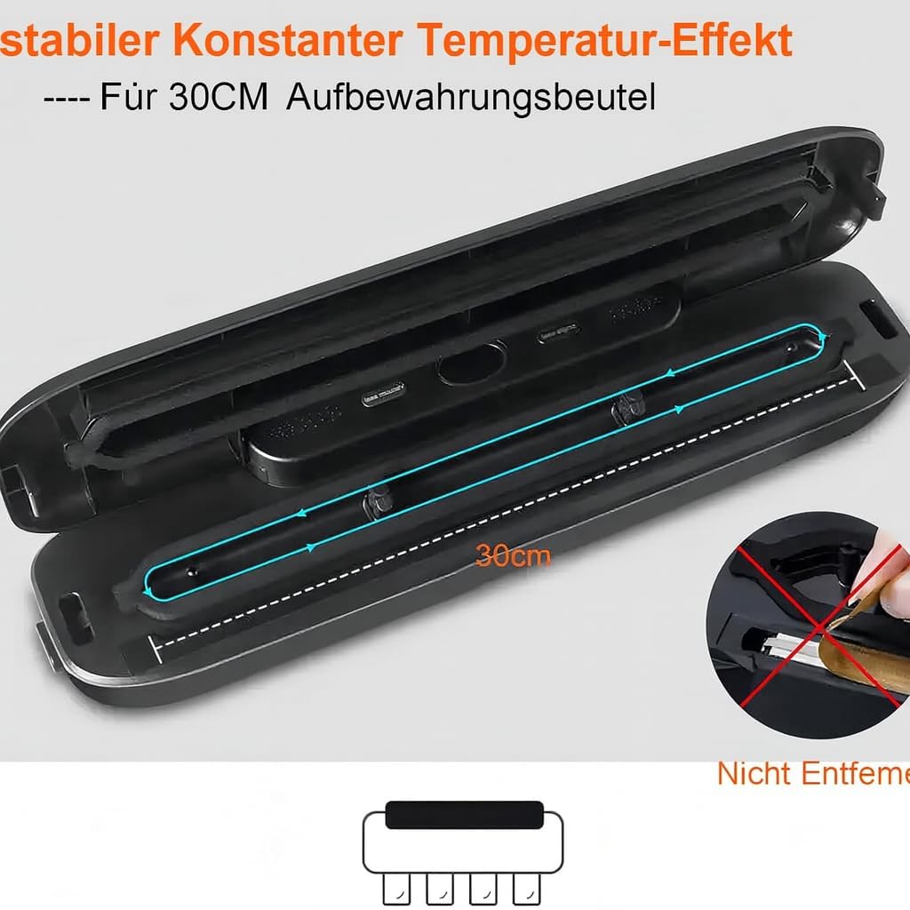 Vakuumierer, Automatischer Lebensmittel-Vakuumiergerät, One-Touch-Vakuumversiegelung für die Konserv