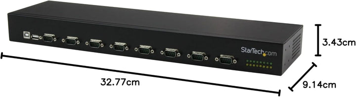 StarTech.com 8 Port USB auf Seriell Adapter Hub, USB auf RS232 Port Adapter mit Daisy Chain, Rackmon