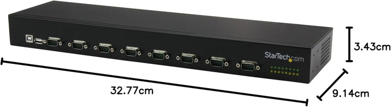 StarTech.com 8 Port USB auf Seriell Adapter Hub, USB auf RS232 Port Adapter mit Daisy Chain, Rackmon