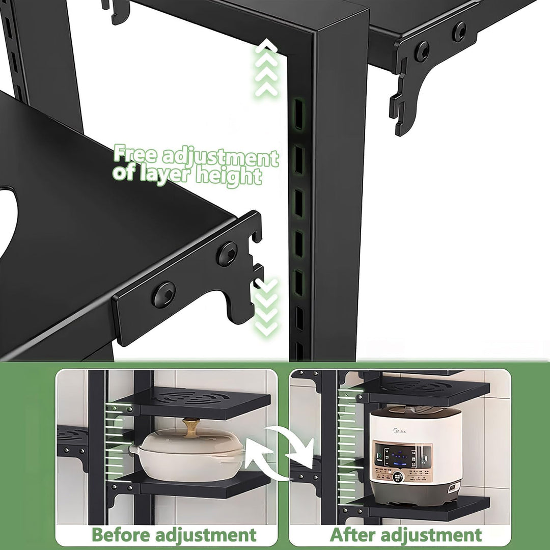 devesanter Topf Organizer, mit 7 verstellbaren Fächern,Kitchen Cabinet, Heavy Duty Pfanne Rack unter
