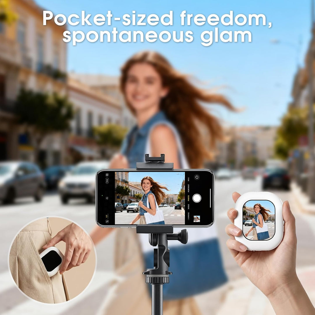 Handy Selfie Monitor für iPhone & Android, 2,01" Smartphone Rückkamera Magnetisch Vlog Bildschirm mi