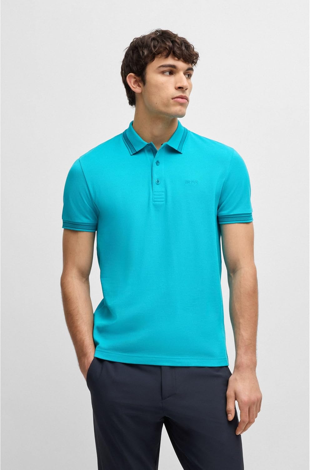 BOSS Herren Paddy Polohemd (1er Pack) 5XL Hellblau458, 5XL Hellblau458