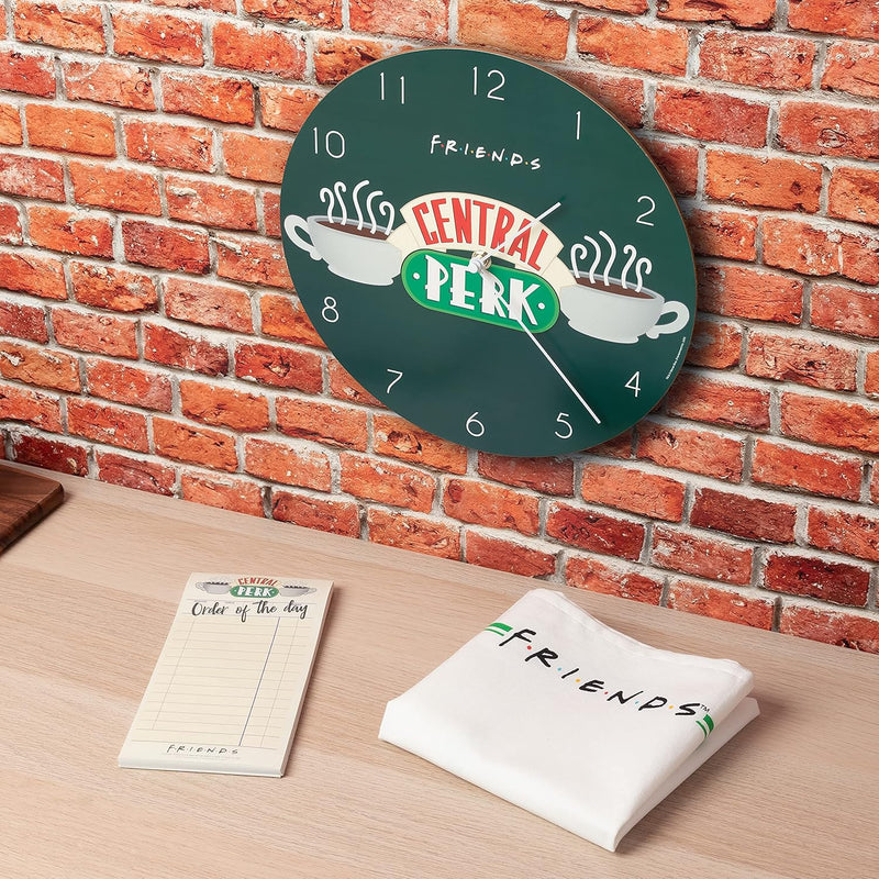 Paladone Central Perk Geschenkset mit Stoffhandtuch, Wanduhr und Notizblock, PP8418FR, Mehrfarbig, E