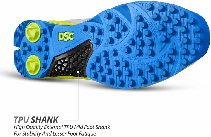 DSC Jaffa 22 Cricket Shoes | for Boys and Men | Lightweight | Embossed Design Gelb 41 EU, Gelb 41 EU