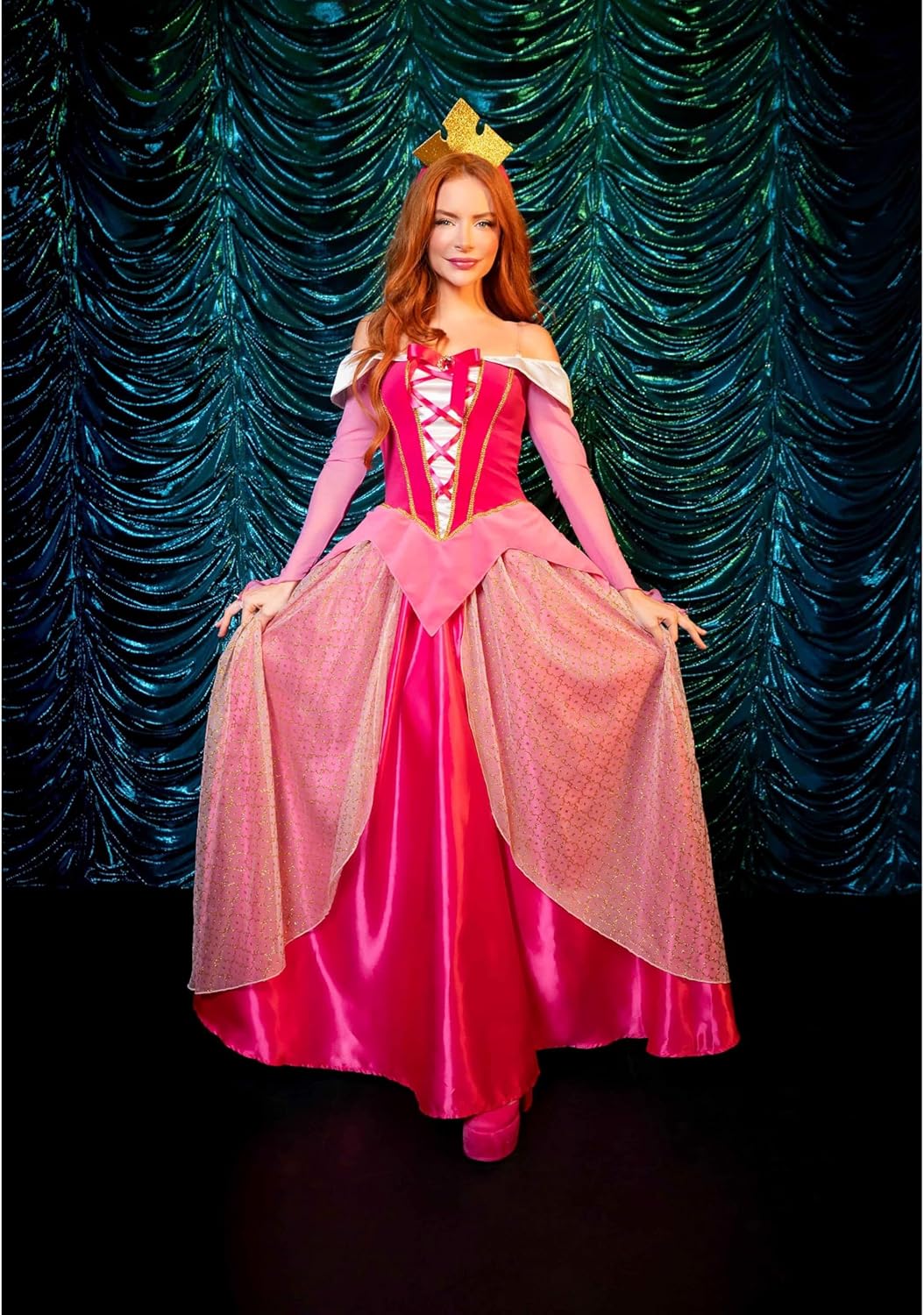 Leg Avenue 8561203005 85612-2Tl Set Prinzessin Aurora, Pink, L, Damen Sleeping Beauty Fasching Kostü