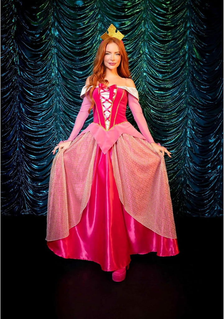 Leg Avenue 8561203005 85612-2Tl Set Prinzessin Aurora, Pink, L, Damen Sleeping Beauty Fasching Kostü