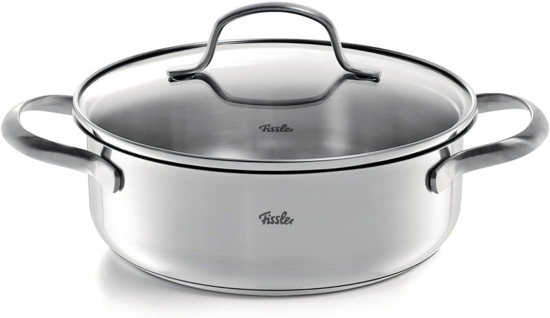 Fissler San Francisco / Edelstahl-Topfset, 4-teilig, Töpfe mit Glas-Deckel, Induktion (3 Kochtöpfe,
