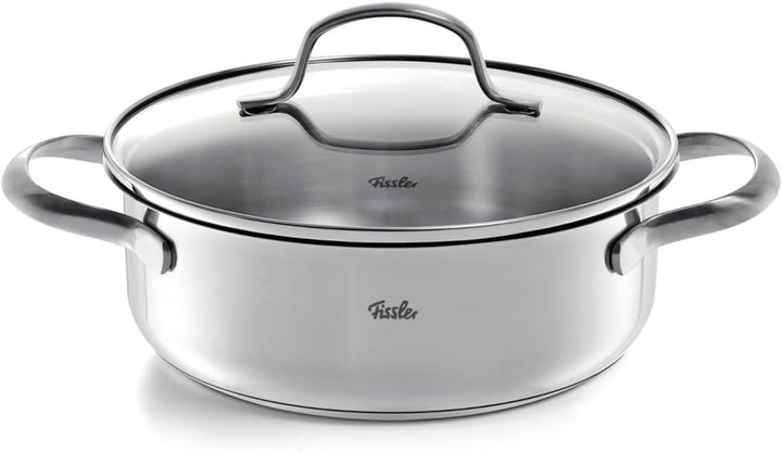 Fissler San Francisco / Edelstahl-Topfset, 4-teilig, Töpfe mit Glas-Deckel, Induktion (3 Kochtöpfe,