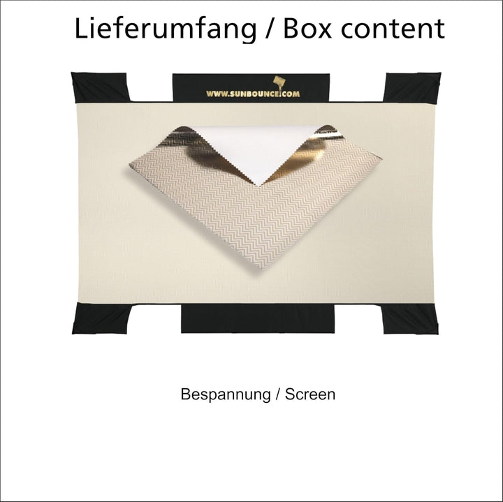 Sunbouncer Mini Bespannung Zebra gold/silber - Rückseite weiss (nahtlos) gold/silber-weiss, gold/sil