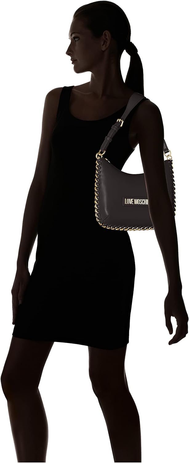 Love Moschino Damen Jc4243pp0gkq0 Schultertasche Schwarz, Schwarz