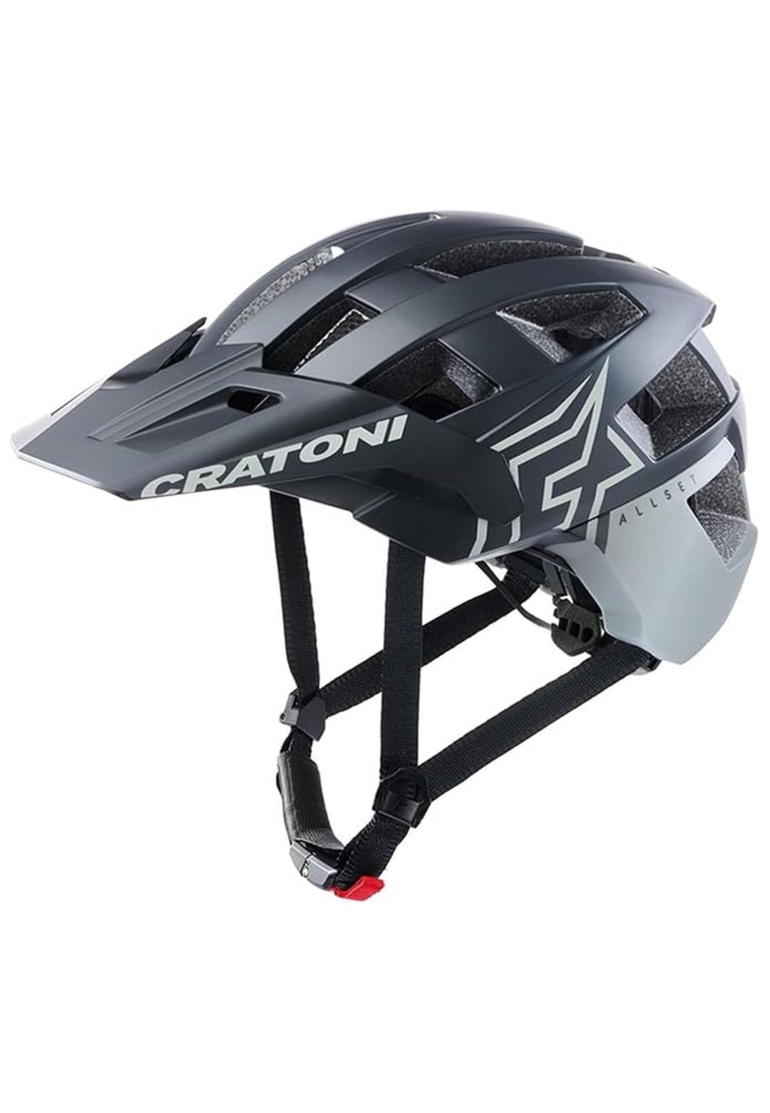 Cratoni Unisex – Erwachsene Allset Pro Helme, Schwarz/Grau Matt, L