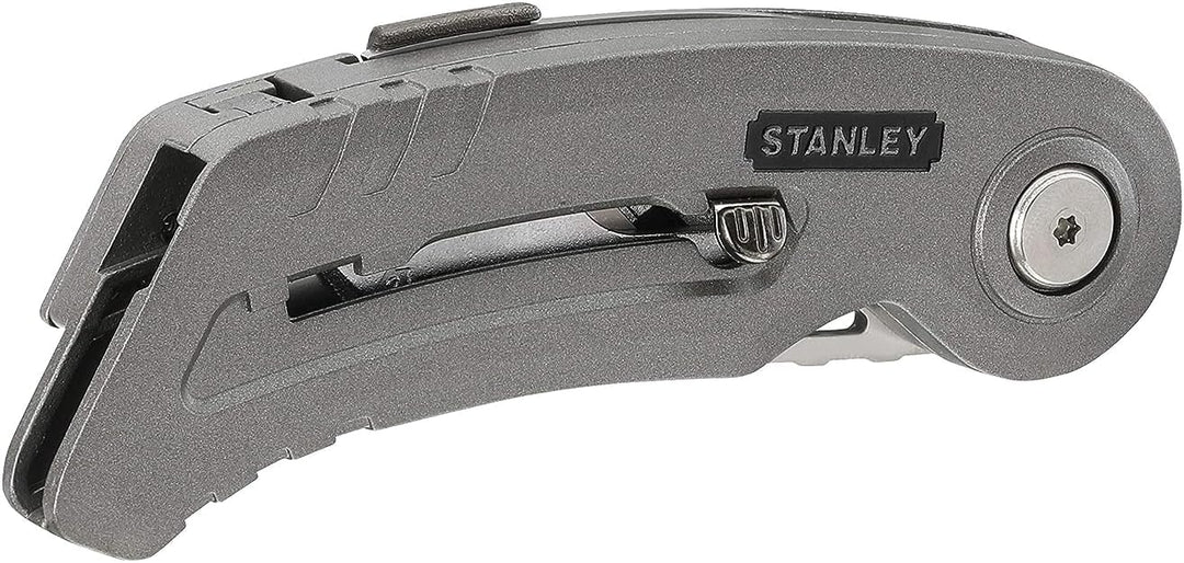 Stanley Quickslide II Sportmesser (gezahnte Sportklinge, mit Sicherheitssystem für sicheres Arbeiten