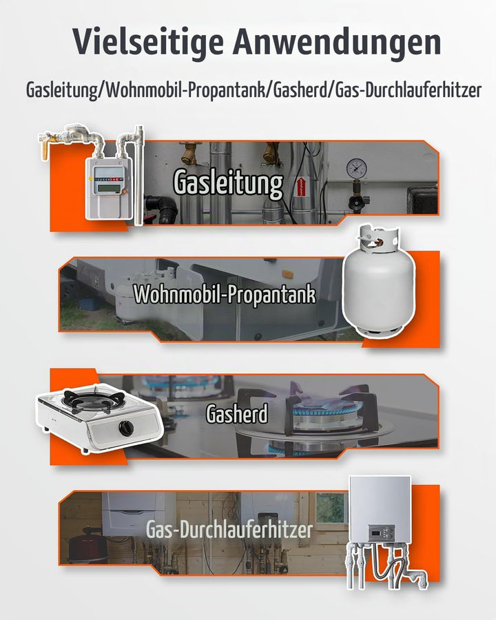 Gasmelder, TopTes PT299 Gasleck-Detektor mit Teleskopstab, tragbarer Gasschnüffler zum Auffinden von