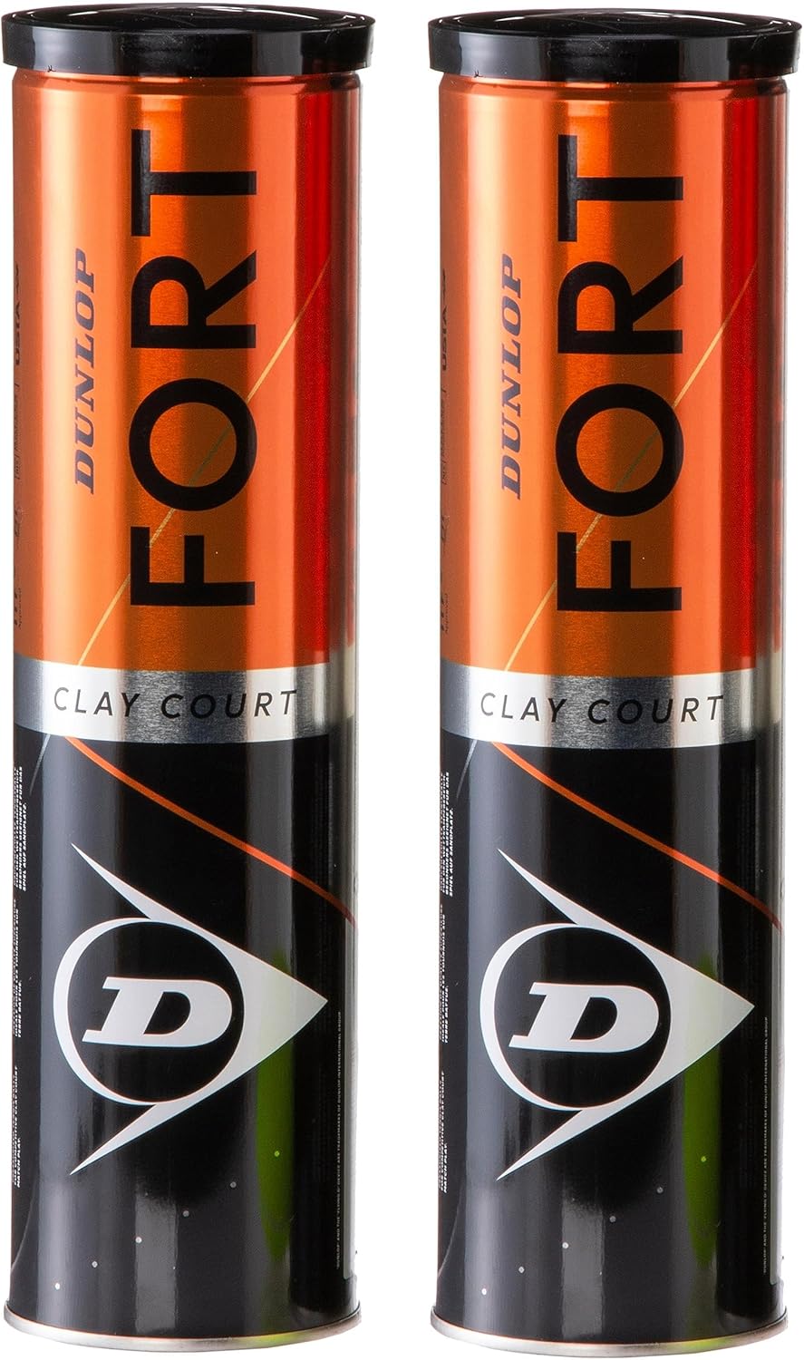 DUNLOP Tennisball Fort Clay Court – für Sandplatz, Rasen & Hartplatz (2x4er Dose) 2x4 Bälle, 2x4 Bäl