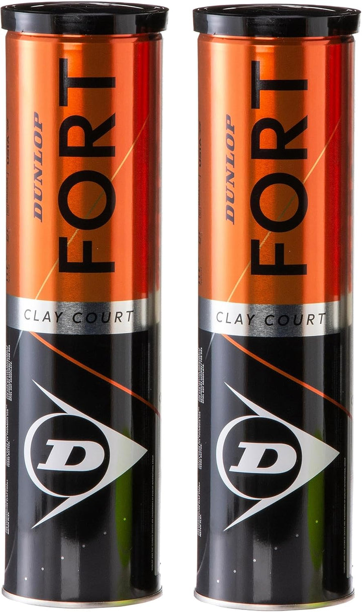 DUNLOP Tennisball Fort Clay Court – für Sandplatz, Rasen & Hartplatz (2x4er Dose) 2x4 Bälle, 2x4 Bäl