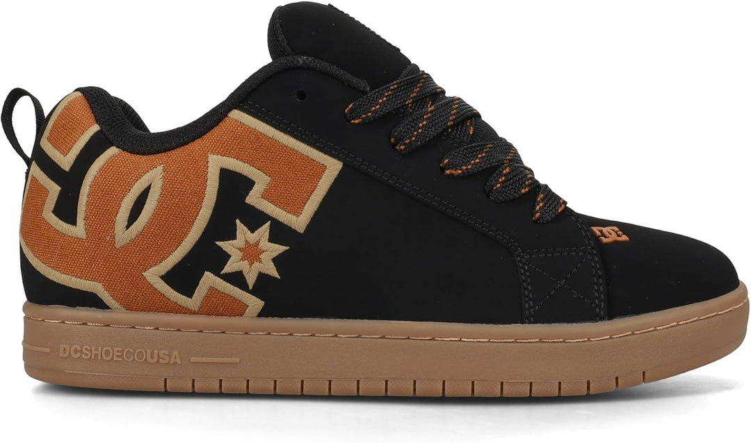 DC Shoes Court Graffik Se, Damen Sneaker 43 EU Schwarz Braun Gummi, 43 EU Schwarz Braun Gummi