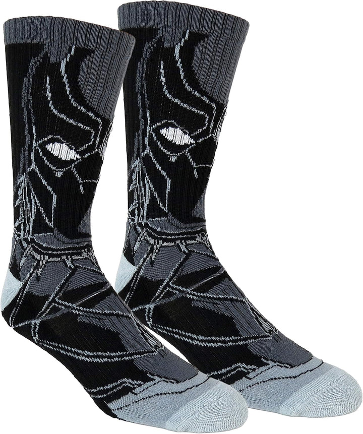Marvel Herren Black Panther Athletic Socken, 2 Paar, schwarz / grau, Einheitsgr��e