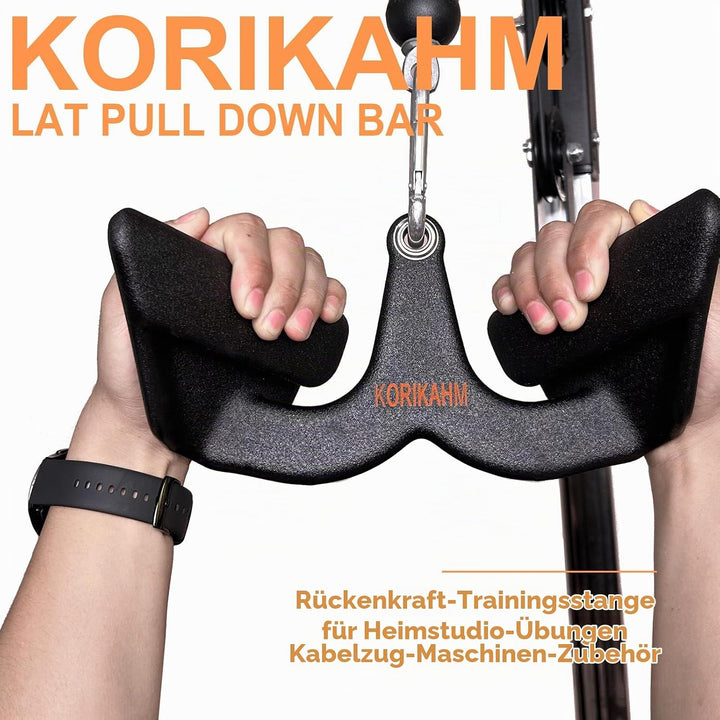 Ergonomic Design Lat Pull down Bar Grip Handle, Lat Pulldown Attachments, Strength Trainer for Athle