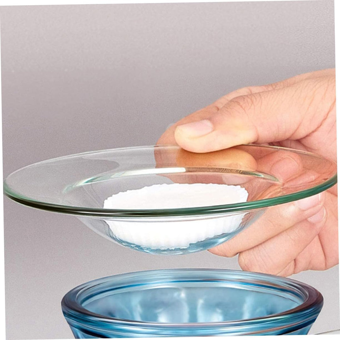 INOOMP 5 Stück Ersatzschale Wax Warmer Glas mit Rutschfester Basis für Duftlampen Wachsschmelzhalter