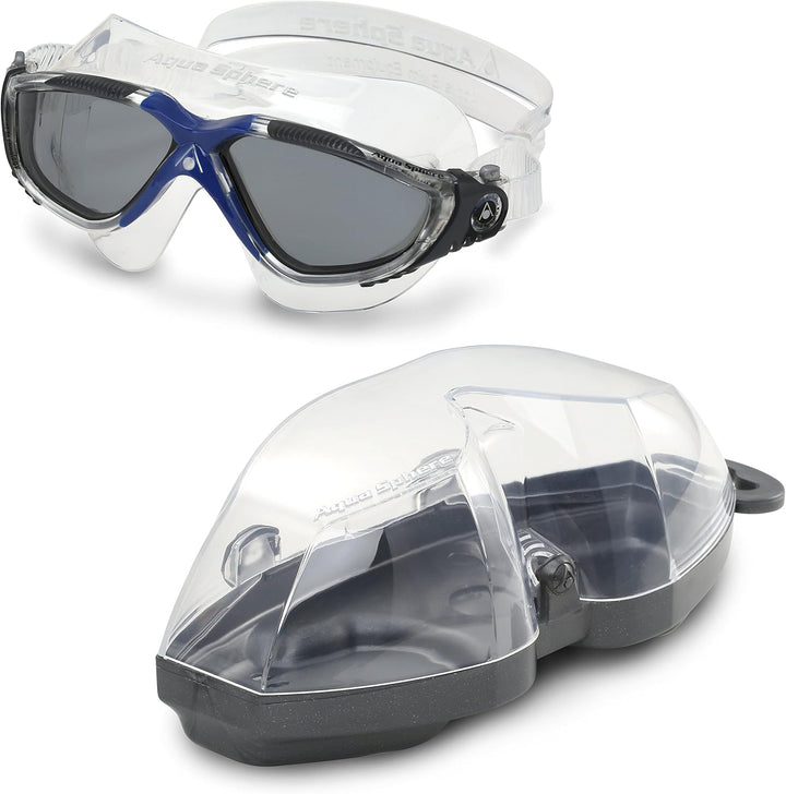 Aqua Sphere Unisex Vista Schwimmmaske (1er Pack) Einheitsgrösse Rauchglas: transparent/grau/blau, Ei