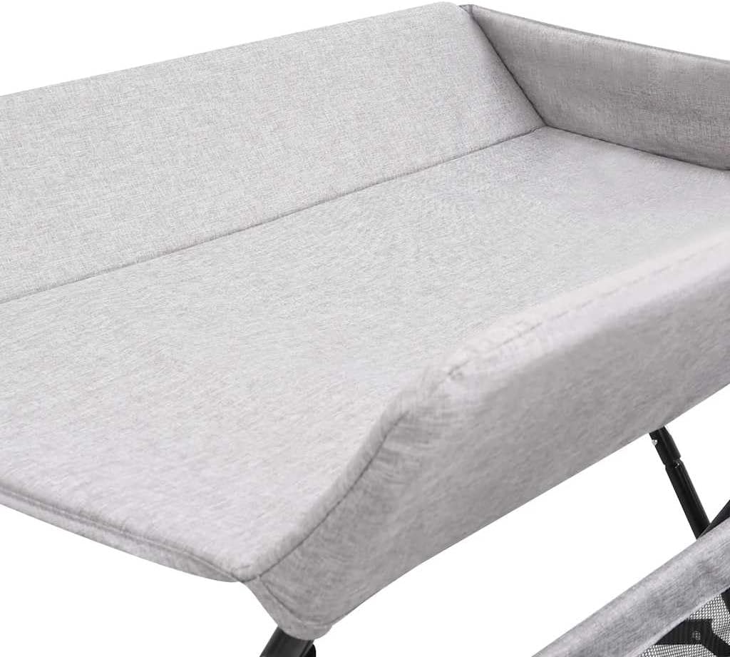 vidaXL Wickeltisch mit seitlichen Staufächern Zusammenklappbar Wickelauflage Kommode Mulde Unterlage