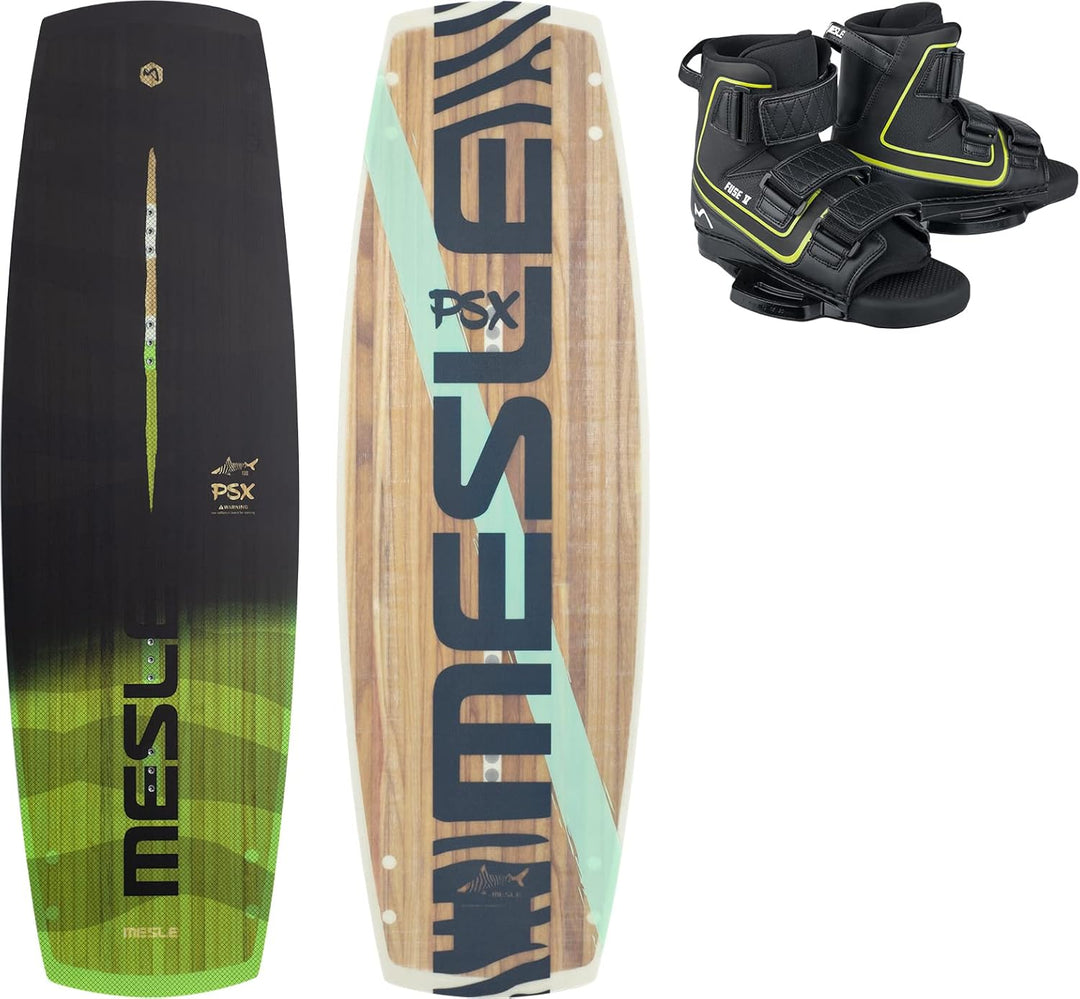 Mesle Wakeboard Paket PSX II mit Fuse Bindung, Seilbahn Pro Flex Board für Obstacle 135.0 Zentimeter