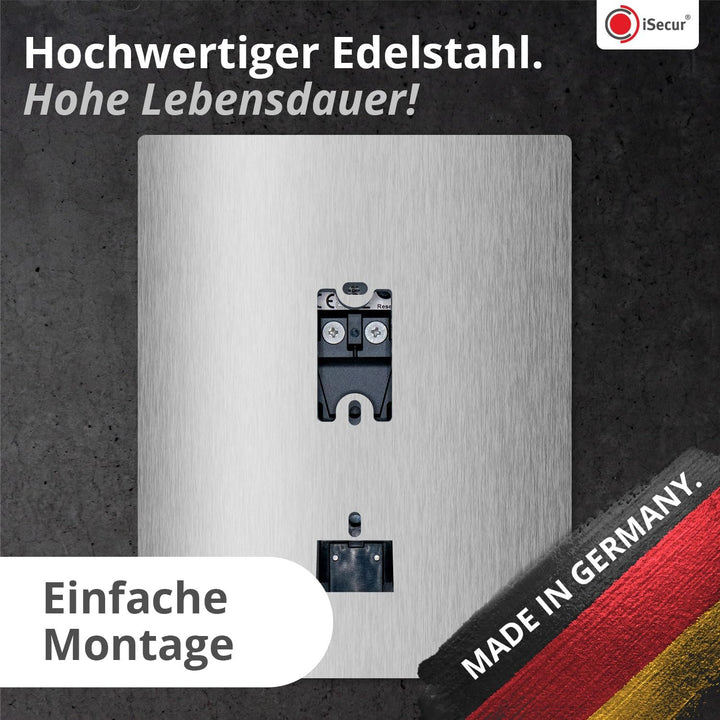 iSecur Blende passend für Blink Akku-Videotürklingel aus Edelstahl I Video-Doorbell I Klingelschild