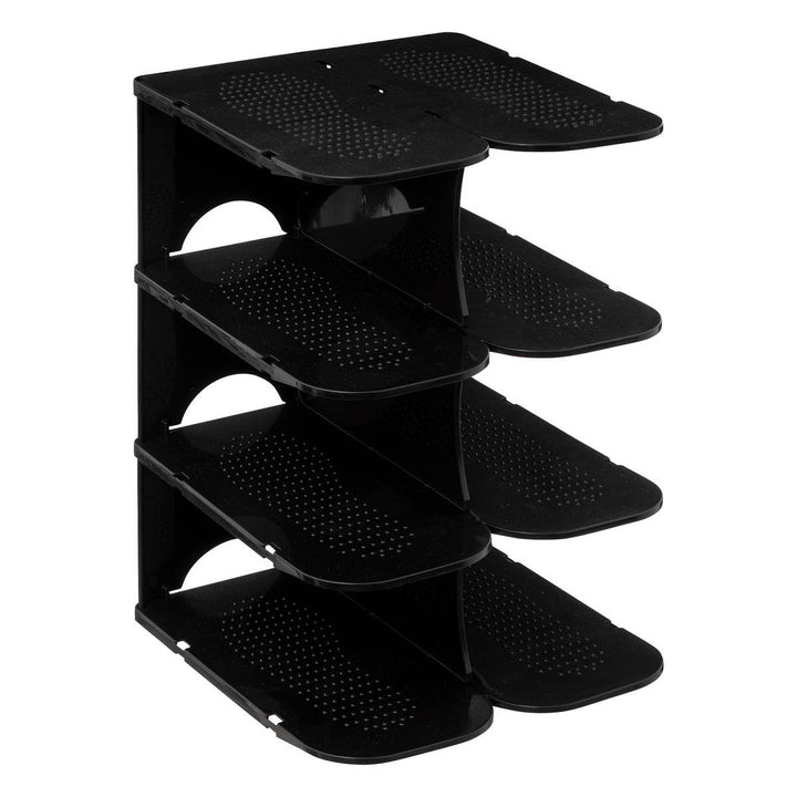5five - schuhschrank plastik accs schwarz 4p