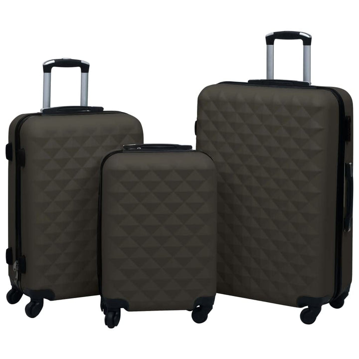 vidaXL Kofferset 3-TLG. ABS Hartschalenkoffer Reisekoffer Set Mehrere Auswahl, Anthrazit