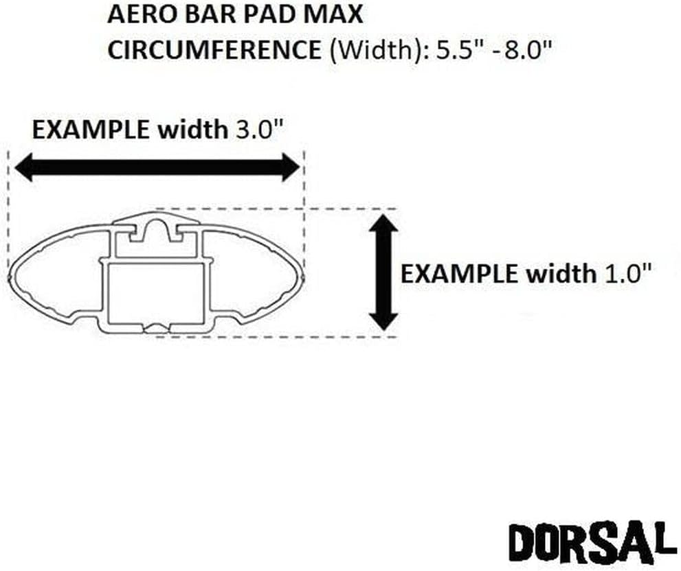 DORSAL Aero Roof Rack Pads with 15 ft Surf Straps for Car Surfboard Kayak SUP Long 28" Grey Grey 28"