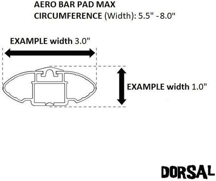 DORSAL Aero Roof Rack Pads with 15 ft Surf Straps for Car Surfboard Kayak SUP Long 28" Grey Grey 28"