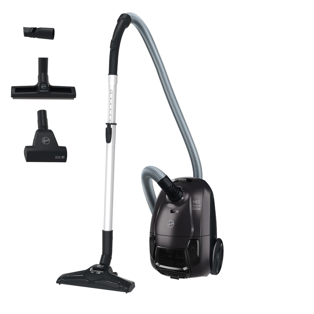 Hoover He1 - Aspirapolvere A Bidone Con Sacco Compatto E Potente - Grande Capacit? 2,5 L - Alte Pres