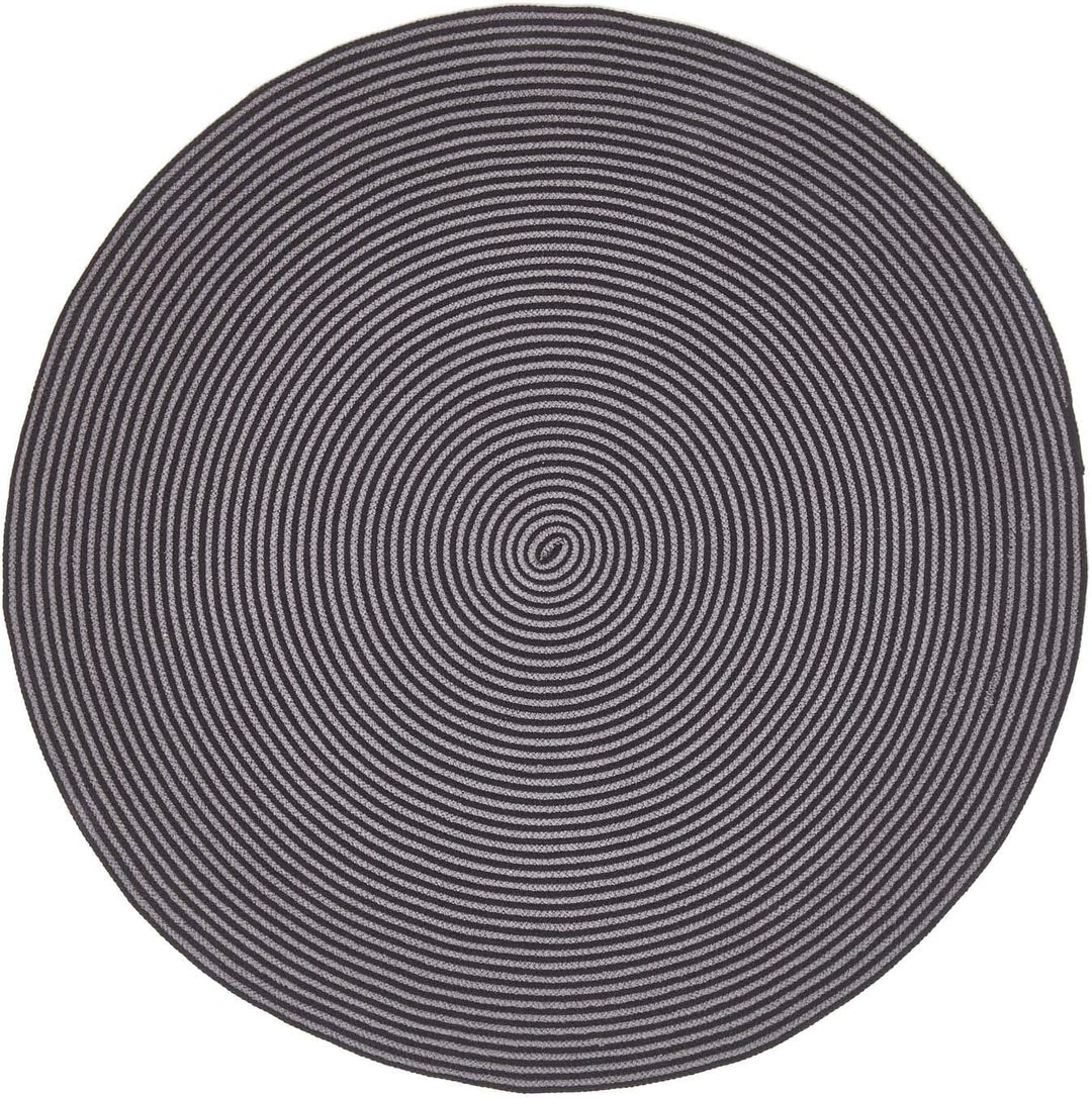 Homescapes runder Teppich, handgeflochtener Baumwollteppich 120 cm im Vintage-Stil mit Spiralemuster