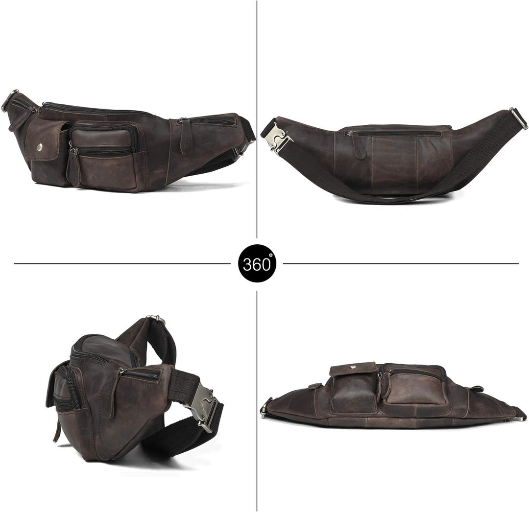 FANDARE Neu Gürteltasche Bauchtasche Brusttasche Herren Sling Bag wasserdichte Geeignet Hüfttasche J