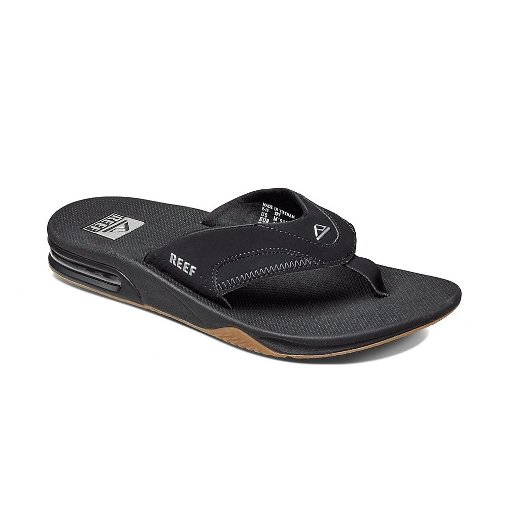 Reef Herren Fanning Flipflop 35 EU Schwarz Black Silver Bls, 35 EU Schwarz Black Silver Bls
