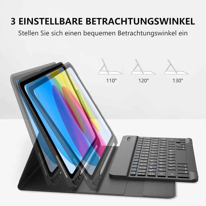 Hülle Tastatur für iPad A16 11. Generation 11 Zoll 2025, iPad 10. Generation 2022 10.9", Magnetische