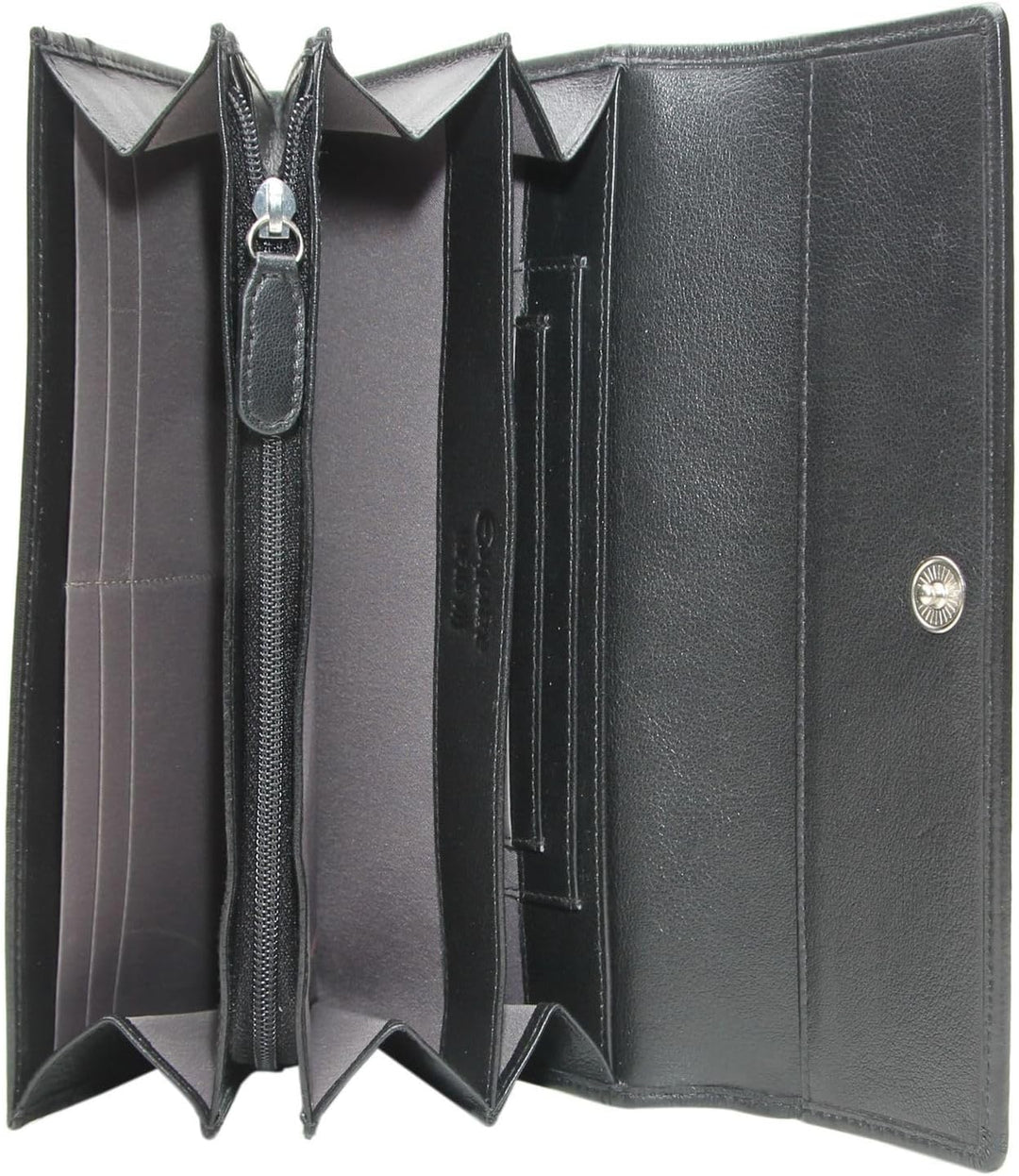 Esquire Viktoria Geldbörse RFID Leder 18,5 cm Schwarz Einheitsgrösse, Schwarz Einheitsgrösse