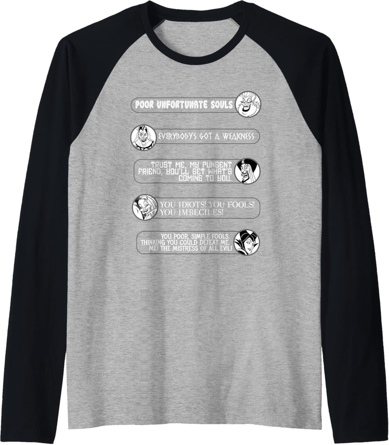 Disney Villains Movie Quotes Circle Portrait Raglan