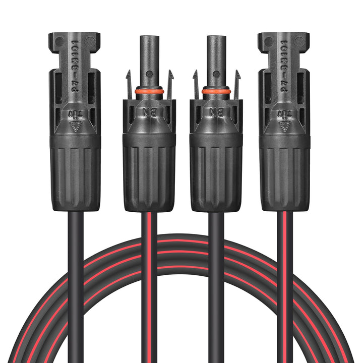 Solarkabel - Zwillingsdraht Solar-Verlängerungskabel, 10AWG, 10 Fuss (3 Meter) 6mm², Kupferlitze mit